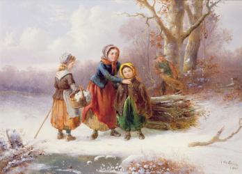Snow Scene, 19th century | Obraz na stenu