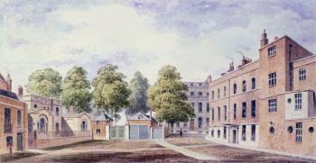 View of Whitehall Yard, 1828 (w/c on paper) | Obraz na stenu