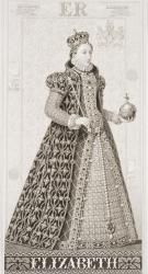 Queen Elizabeth I (1533-1603) from 'Illustrations of English and Scottish History' Volume I (engraving) | Obraz na stenu