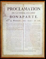 Proclamation of Napoleon I (1769-1821) 19 Brumaire An 8 (10th November 1799) | Obraz na stenu