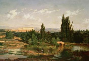 Countryside with a River, Manzanares | Obraz na stenu