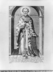 Saint John Chrysostome, 17th century (engraving) (b/w photo) | Obraz na stenu