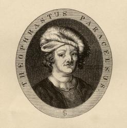 Paracelsus Theophrastus, illustration from 'Varia: Readings From Rare Books' by J.Hain Friswell published 1866 (engraving) | Obraz na stenu