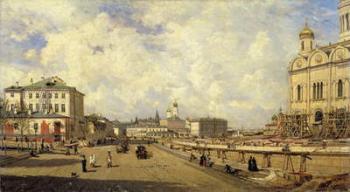 View of the Christ Saviour Cathedral in Moscow, 1880 (oil on canvas) | Obraz na stenu