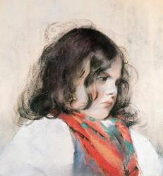 Head of a Child (pastel on paper) | Obraz na stenu