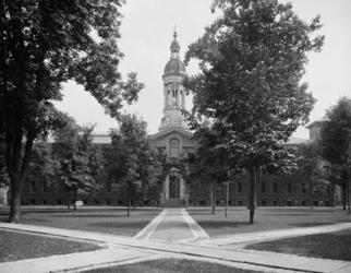 Nassau Hall, Princeton University, N.J., c.1903 (b/w photo) | Obraz na stenu