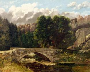 The Pont de Fleurie, Switzerland, 1873 (oil on canvas) | Obraz na stenu