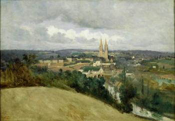 General View of the Town of Saint-Lo, c.1833 (oil on canvas) | Obraz na stenu