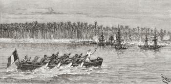 Engraving from 'Africa Pintoresca', published 1888 (engraving) | Obraz na stenu