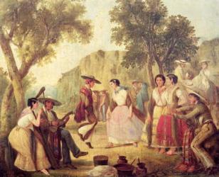 A Popular Dance (oil on canvas) | Obraz na stenu