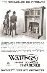 Advertisement for an early 20th century fireplace. From The Mansions of England in the Olden Time, published 1906. | Obraz na stenu