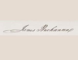 Signature of James Buchanan (litho) | Obraz na stenu