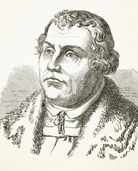 Martin Luther, from 'The National and Domestic History of England' by William Hickman Smith Aubrey (1858-1916) published London, c.1890 (litho) | Obraz na stenu
