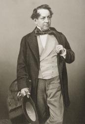 John Baldwin Buckstone (1802-79) engraved by D.J. Pound from a photograph, from 'The Drawing-Room of Eminent Personages, Volume 2', published in London, 1860 (engraving) | Obraz na stenu