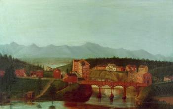 Columbiaville and Stockport Creek, near New York, early 19th century (oil on canvas) | Obraz na stenu