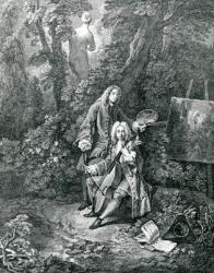 Jean Antoine Watteau and his friend Monsieur de Julienne (engraving) | Obraz na stenu