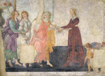 Venus and the Graces offering gifts to a young girl, 1486 (fresco) (for detail see 315895) | Obraz na stenu