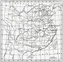 A map of China under the Manchus; The Ta Ch'ing Dynasty or Qing Dynasty, 1644-1912. From Hutchinson's History of the Nations, published 1915. | Obraz na stenu