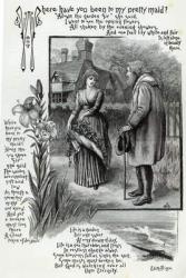 Where have you been to my pretty maid?, from 'Leisure Hour', 1888 (engraving) | Obraz na stenu
