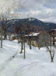 Winter landscape near Kutterling, 1899 (oil on canvas) | Obraz na stenu