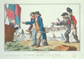 The English boarding their cities, November 1803 (coloured engraving) | Obraz na stenu