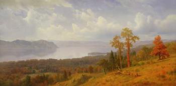 View on the Hudson Looking Across the Tappen Zee Towards Hook Mountain, 1866 (oil on canvas) | Obraz na stenu
