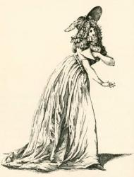Women's fashion during the French Revolution. From Illustrierte Sittengeschichte vom Mittelalter bis zur Gegenwart by Eduard Fuchs, published 1909. | Obraz na stenu