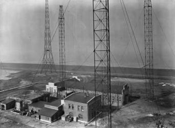 Radio transmission facility in Norddeich, Germany, c.1933 (b/w photo) | Obraz na stenu
