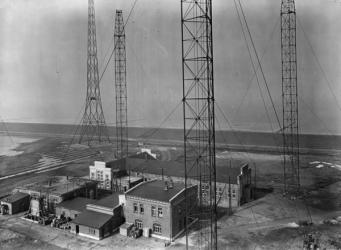 Radio transmission facility in Norddeich, Germany, c.1933 (b/w photo) | Obraz na stenu