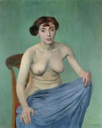 Nude in Blue Fabric, 1912 | Obraz na stenu