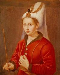 Portrait presumed to be Catherine Cornaro, Queen of Cyprus, c.1470 (oil on canvas) | Obraz na stenu