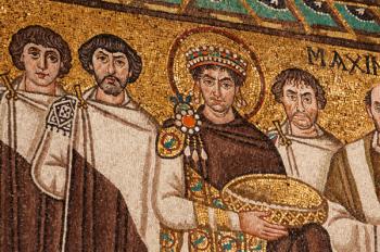 Emperor Justinian I (mosaic) | Obraz na stenu