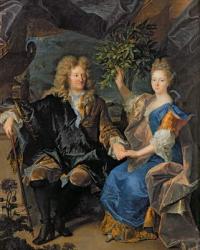 Count Jan-Andrezj Morszstyn (1619-93) and his Daughter, Isabelle Morszstyn-Czartoryski, Duchess of Klevan, 1693 (oil on canvas) | Obraz na stenu