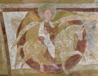 Angel on Horseback, from the ceiling of the crypt (fresco) (see 162691, 170068 and 170069) | Obraz na stenu
