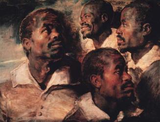 Studies of the Head of a Negro (oil on canvas) | Obraz na stenu