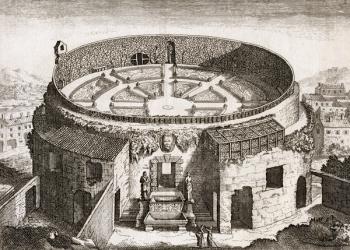 Mausoleum of Augustus, Rome (engraving) | Obraz na stenu