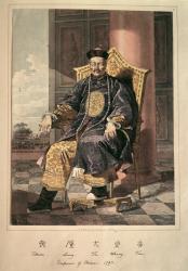 Portrait of Tchien Lung Emperor, 1793 (w/c on paper) | Obraz na stenu