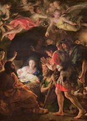The Adoration of the Shepherds, c.1770 (oil on wood) | Obraz na stenu