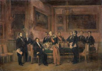 Council of Ministers at the Tuileries Signing the Law of Regency, 15th August 1842, 1844 (oil on canvas) | Obraz na stenu