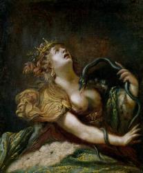 Cleopatra Committing Suicide (oil on canvas) | Obraz na stenu