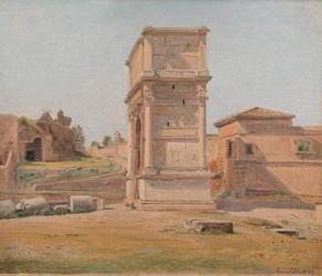 The Arch of Titus in Rome, 1839 (oil on paper laid down on canvas) | Obraz na stenu