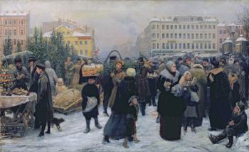 Christmas Fair (oil on canvas) | Obraz na stenu