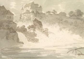 Falls at Schauffhausen, 1782 (w/c over graphite with pen & ink on paper) | Obraz na stenu