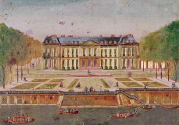 The Chateau de Choisy, park side (gouache on paper) | Obraz na stenu