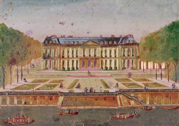 The Chateau de Choisy, park side (gouache on paper) | Obraz na stenu