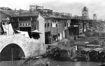 View of Canton, China, c.1900 (b/w photo) | Obraz na stenu