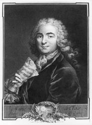 Portrait of Jean-Marie Leclair (1697-1764) the Elder, engraved by Francois, 1741 (engraving) (b/w photo) | Obraz na stenu