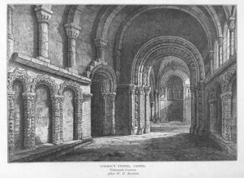 Cormac's Chapel, Cashel (engraving) | Obraz na stenu