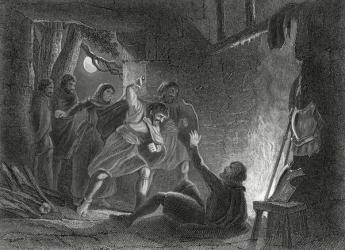 Death of the Earl of Desmond, from 'The History of Ireland' by Thomas Wright, published c.1854 (engraving) | Obraz na stenu