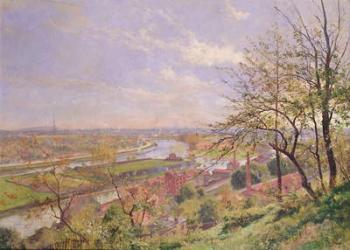 View of Boulogne sur Seine, c.1900 (oil on canvas) | Obraz na stenu